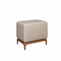 Пуфик Calpe экокожа PU78, шпон ореха F 50*35*46 в салоне mebelclub-plus