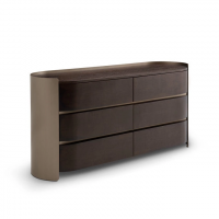 Комод Melfi отделка дымчатый шпон ореха MP-02, W2303 50*160*80 см в салоне mebelclub-plus