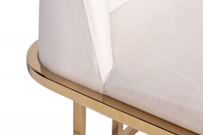 GY-DC8365GOLD-CR Стул велюр кремовый/золото 54*56*89 см стулья от магазина mebelclub-plus.ru