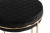 GY-BEN8178GOLD-BL Пуф велюровый круглый чёрный/золото d38*45 см в салоне mebelclub-plus
