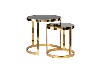 47ED-ET081S-GOLD Набор из 2-х журнальных столиков d60*60/d46*50 см в салоне мебели mebelclub-plus