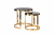 47ED-ET081S-GOLD Набор из 2-х журнальных столиков d60*60/d46*50 см в салоне мебели mebelclub-plus