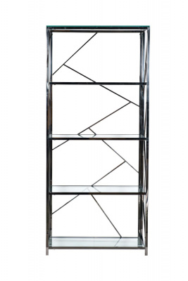 GY-SH8711BL Стеллаж с прозрачным стеклом (хром) 80*35*180 см в салоне mebelclub-plus