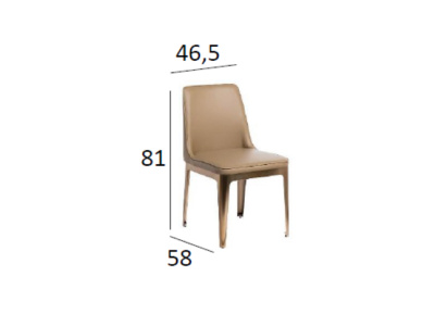 58DB-DC14802 Стул бежевый 46*58*81 см стулья от магазина mebelclub-plus.ru