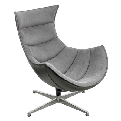 Кресло Lobster Chair серый искусственная замша 92*81.5*94 см в салоне мебели mebelclub-plus