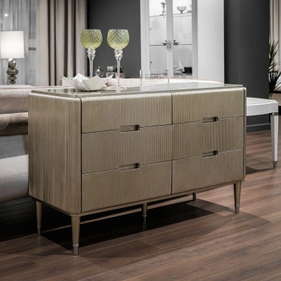 Комод  Rimini серебро A-L 132.5*48*82.6 см в салоне mebelclub-plus