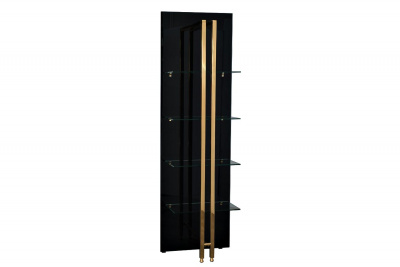 58DB-SH17071B Стеллаж Marbella из чёрного стекла 60*33*195 см в салоне mebelclub-plus